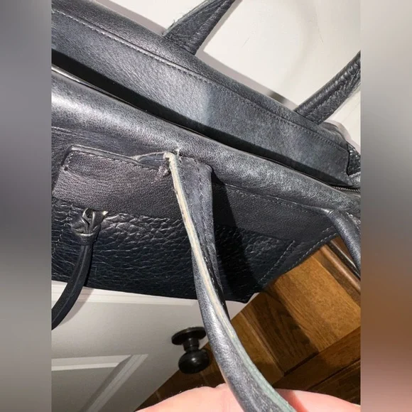 Coach Mini Riley Satchel Black Pebbled Leather Crossbody Bag 27923 - Picture 11 of 16